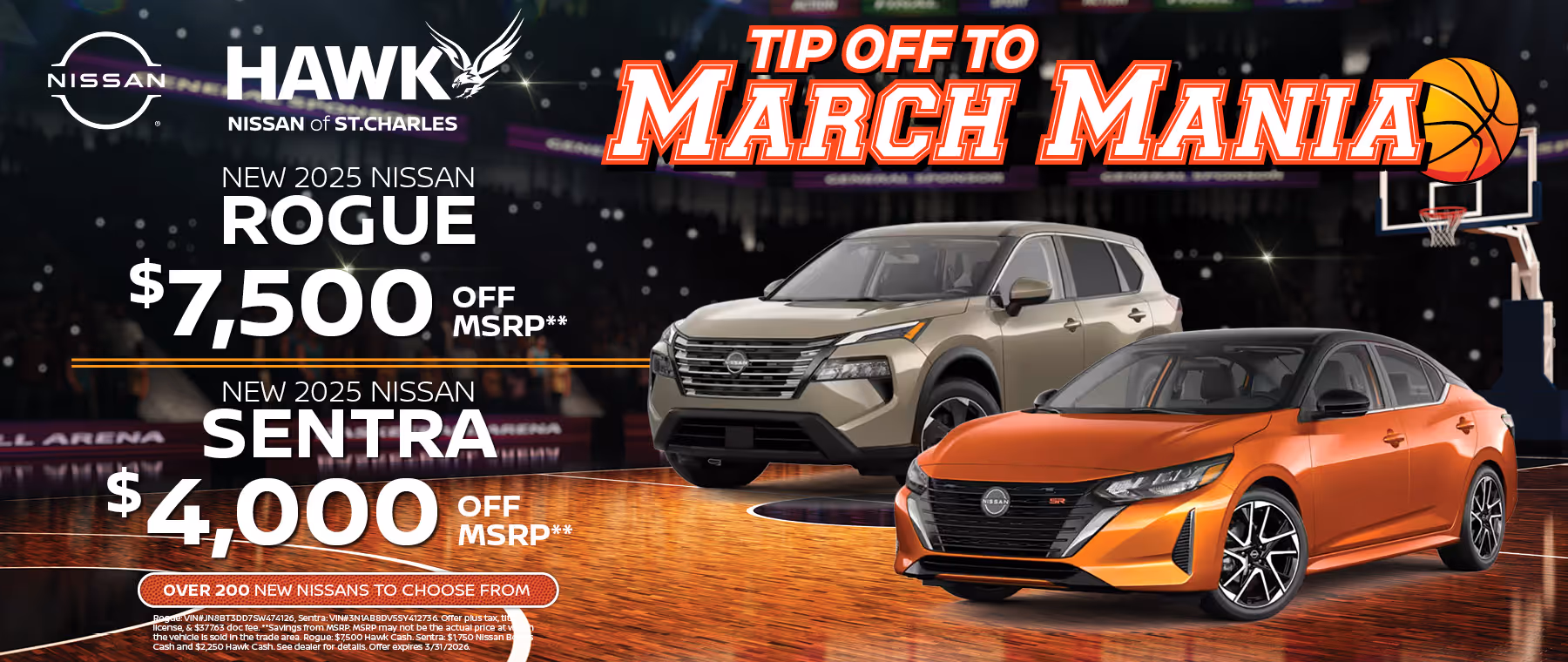 New Nissan Rogue and Sentra